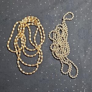 Chic Gold and Silver Beaded Necklace